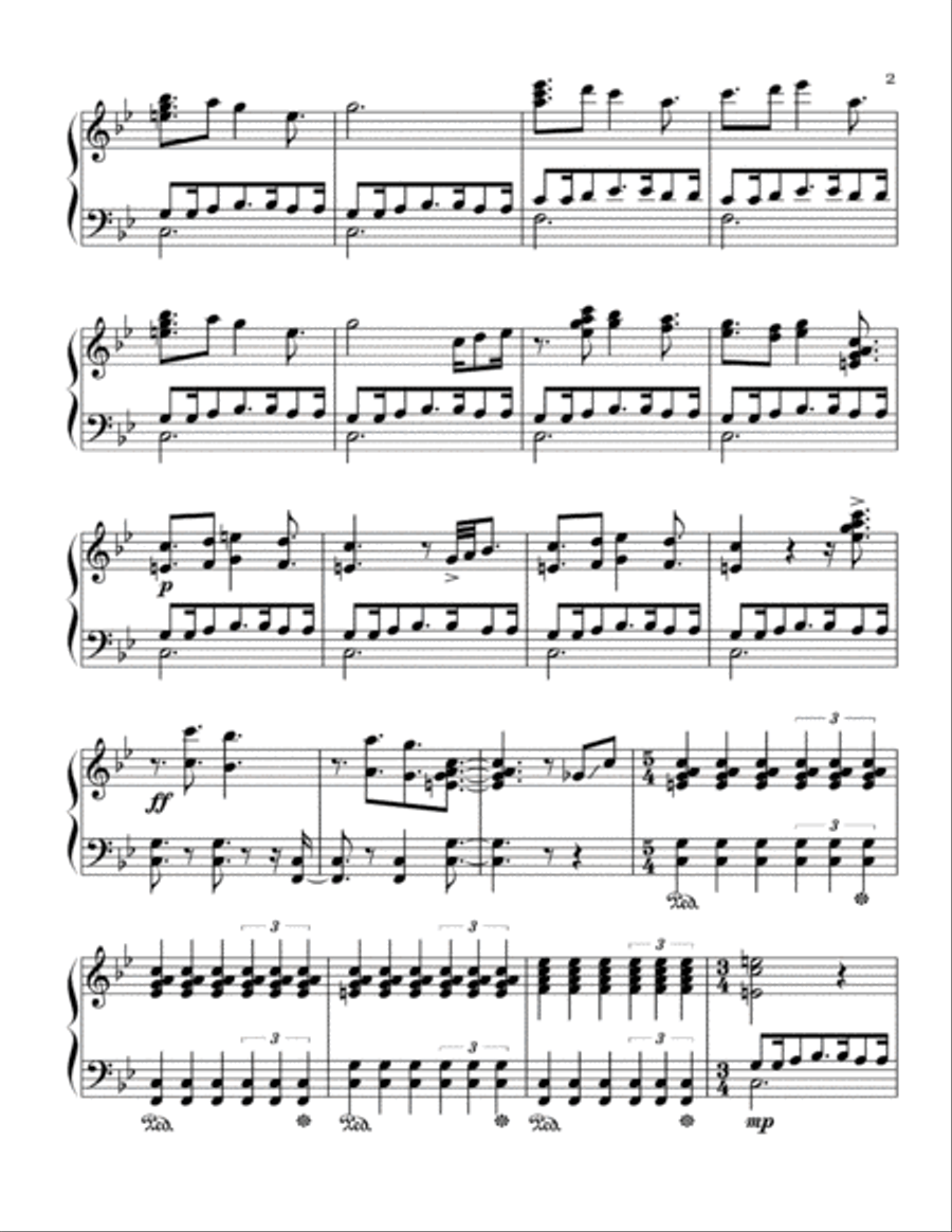 Tuesday Night Tuesday Night Piano Solo scores gallery preview page 2