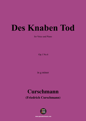 Book cover for Des Knaben Tod,Op.1 No.6,in g minor