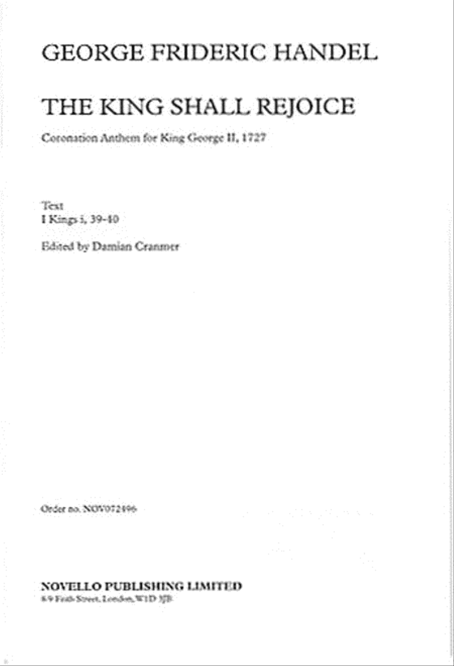 The King Shall Rejoice Choir scores gallery preview page 1
