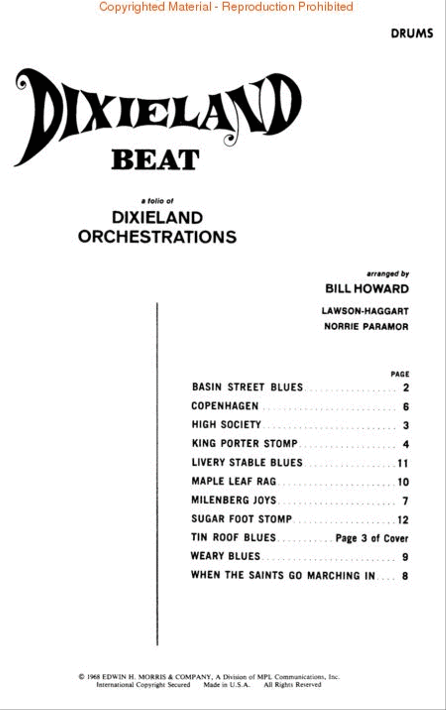 Dixieland Beat No. 1 - Drums