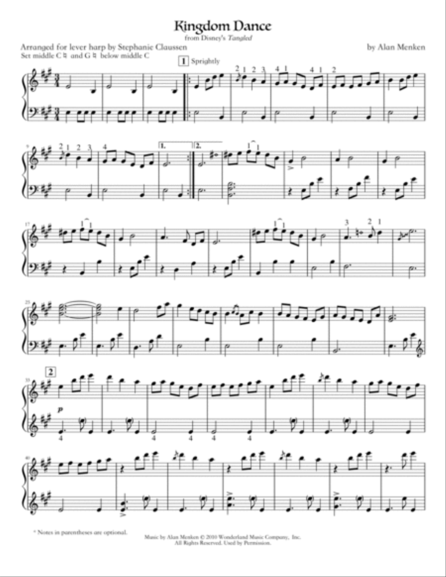 Kingdom Dance Celtic Harp scores gallery preview page 2