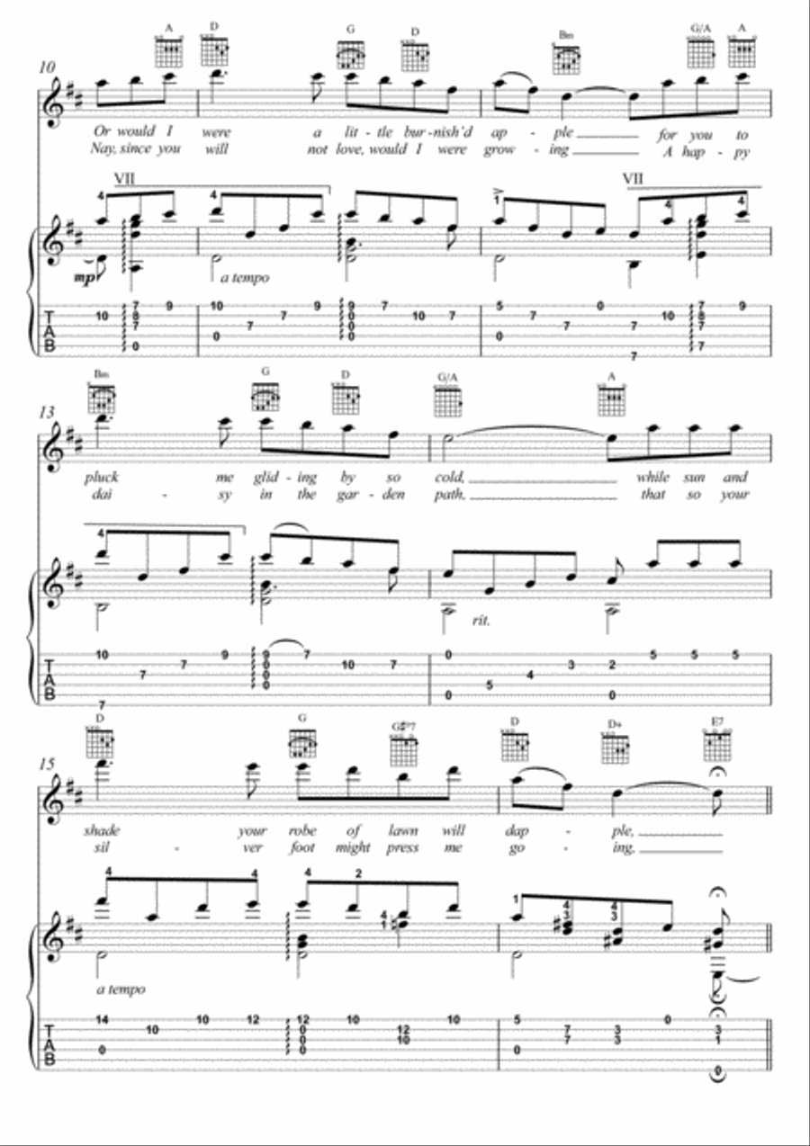Londonderry Air guitar fingerstyle Acoustic Guitar scores gallery preview page 2