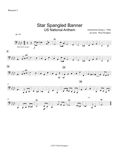 "Star Spangled Banner" / US National Anthem for Full Orchestra image number null