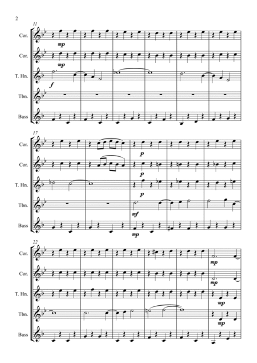 Food, Glorious Food Brass Ensemble scores gallery preview page 2