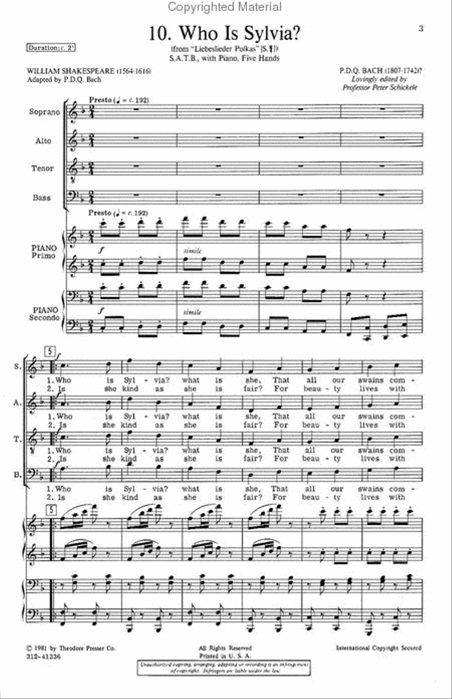 Liebeslieder Polkas, S. 2/4 4-Part scores gallery preview page 2