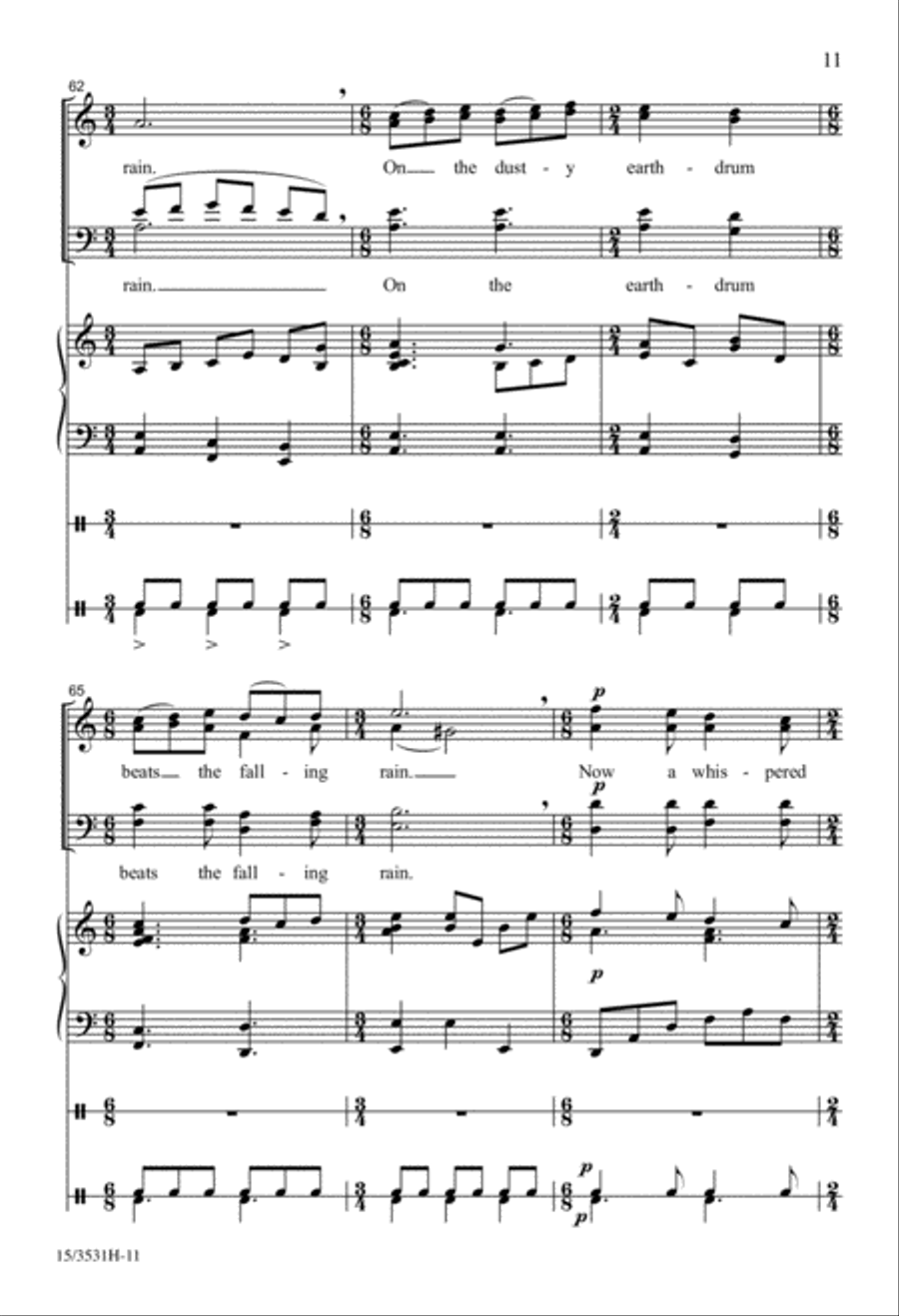 Rain Music Divisi scores gallery preview page 11