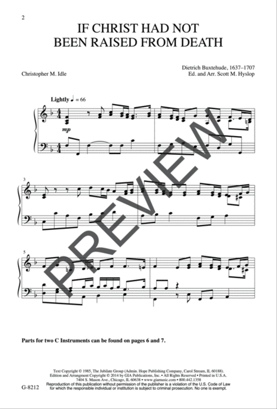 If Christ Had Not Been Raised from Death Unison Choir scores gallery preview page 3