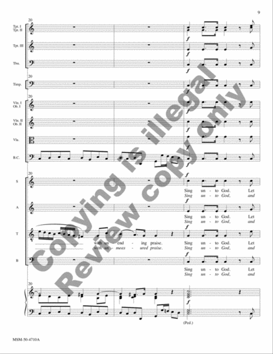 Sing unto God from Judas Maccabaeus (Full Score) Choir scores gallery preview page 7