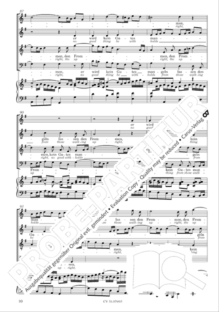 God the Lord is sun and shield (Gott, der Herr, ist Sonn und Schild) 4-Part scores gallery preview page 11