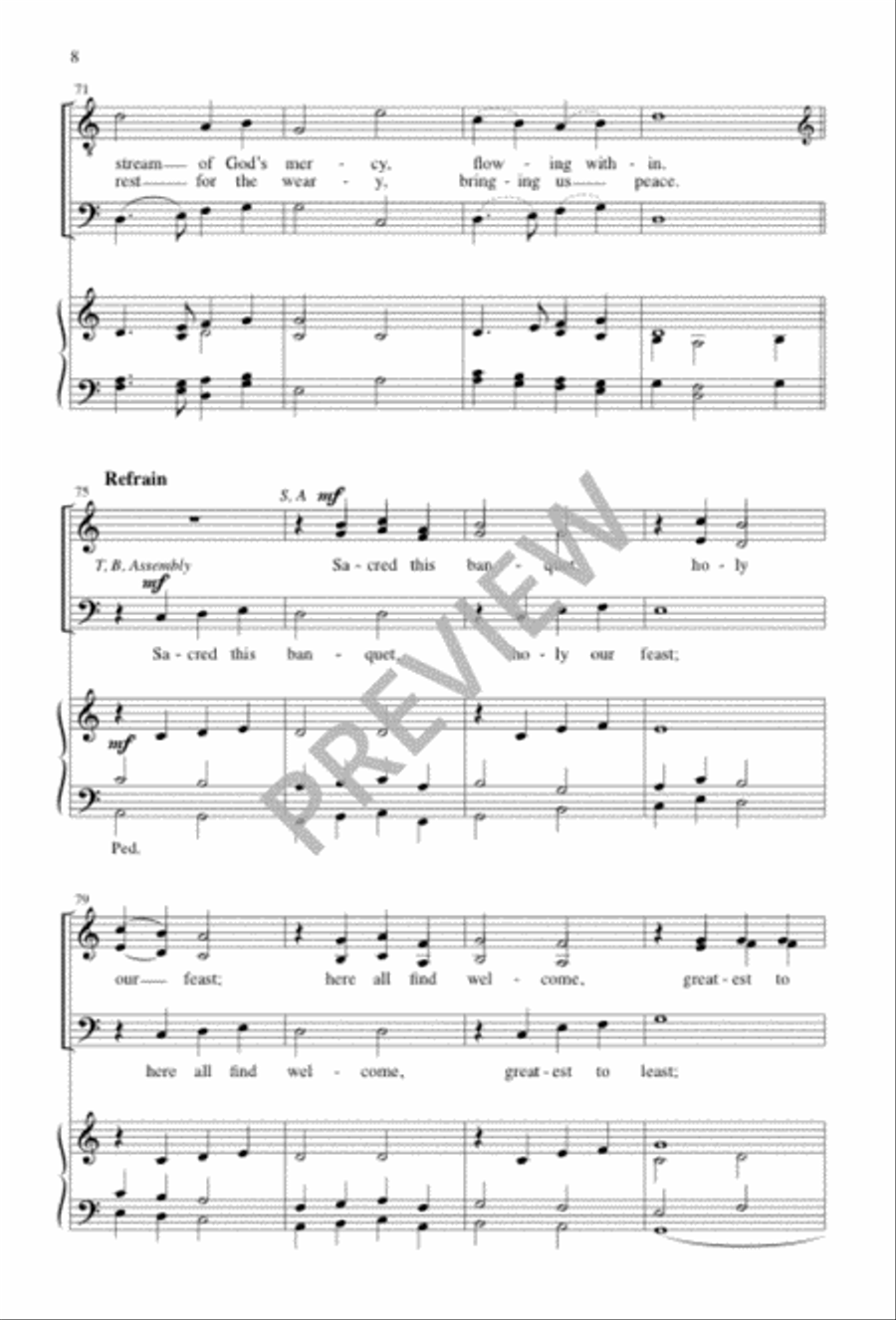 Sacred This Banquet, Holy Our Feast 4-Part scores gallery preview page 8