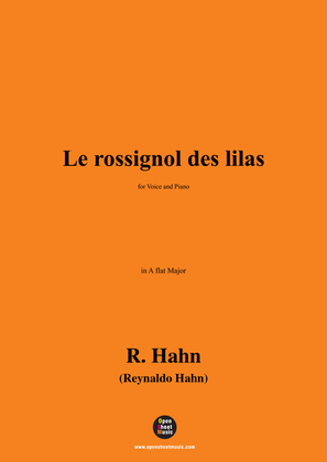 Book cover for R. Hahn-Le rossignol des lilas,in A flat Major