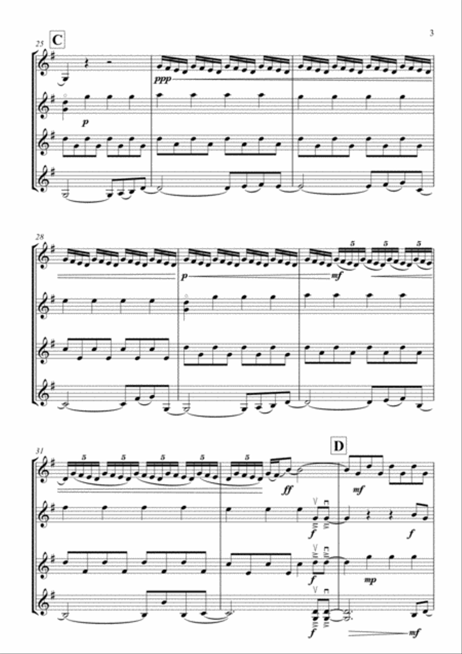 Don't Stop Believin' String Quartet scores gallery preview page 5