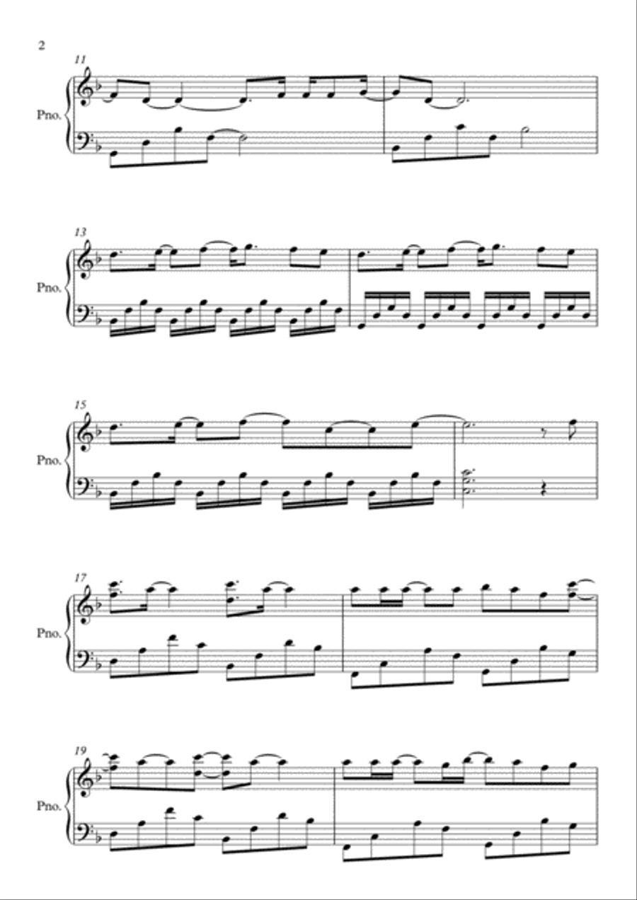 Turning Tables Turning Tables Piano Solo scores gallery preview page 2