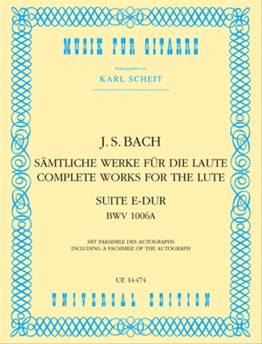 Suite, E Maj, Bwv 1006a (Schei