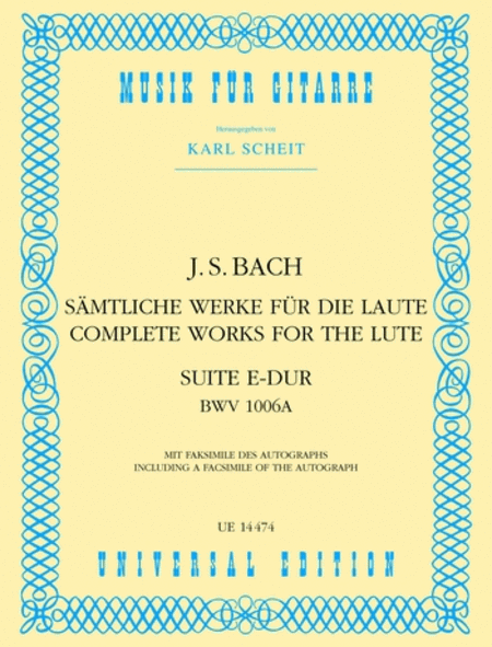 Suite, E major, BWV 1006A (Schei