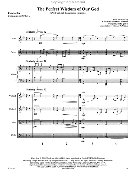 The Perfect Wisdom of Our God - Instrumental Ensemble Score and Parts image number null