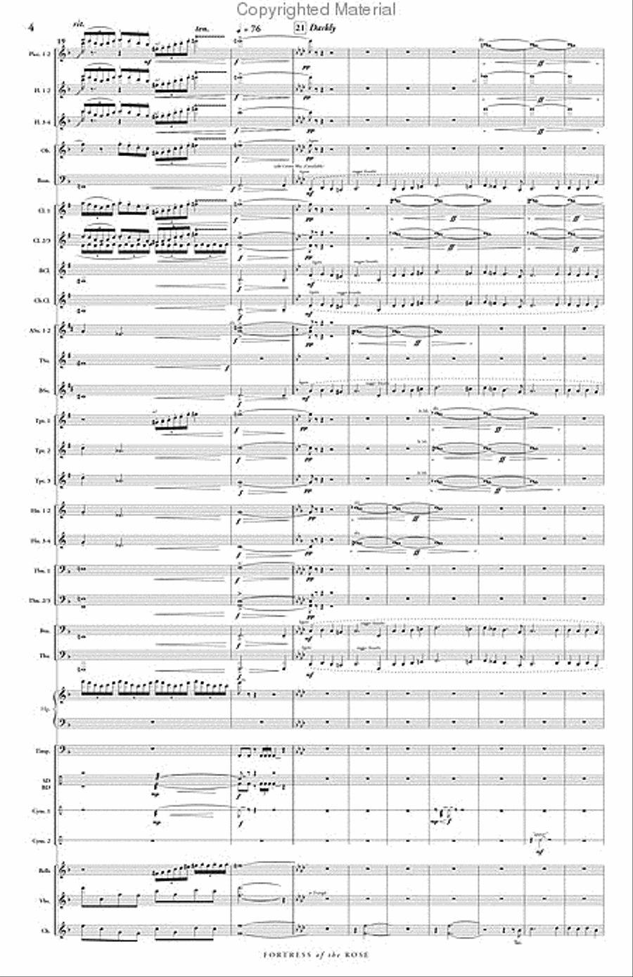 Fortress of the Rose Concert Band scores gallery preview page 5