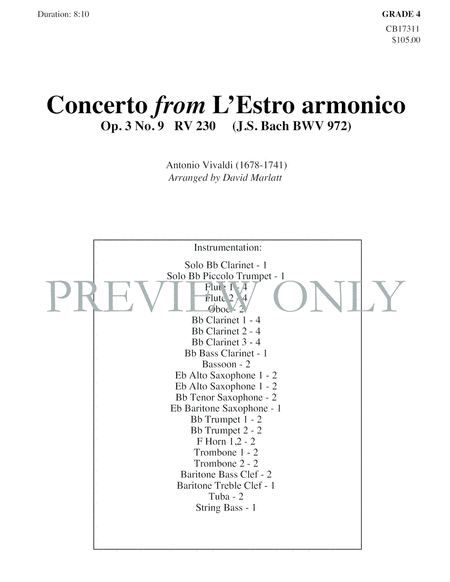 Concerto from L'Estro armonico