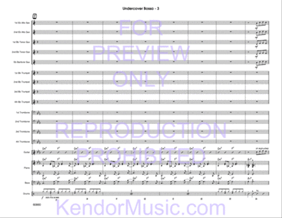 Undercover Bossa (Full Score) Jazz Ensemble scores gallery preview page 4