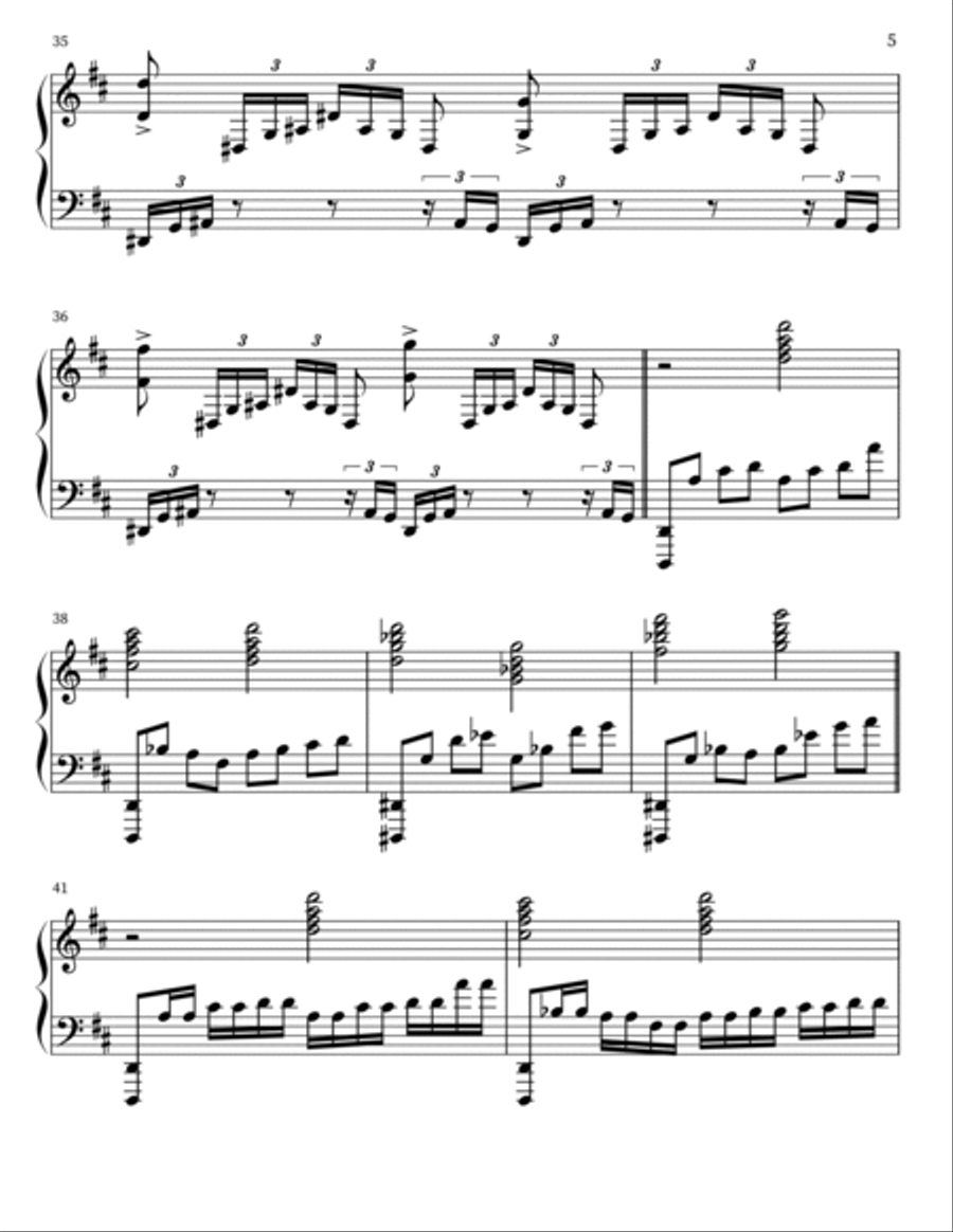 Paul's Dream Piano Solo scores gallery preview page 5