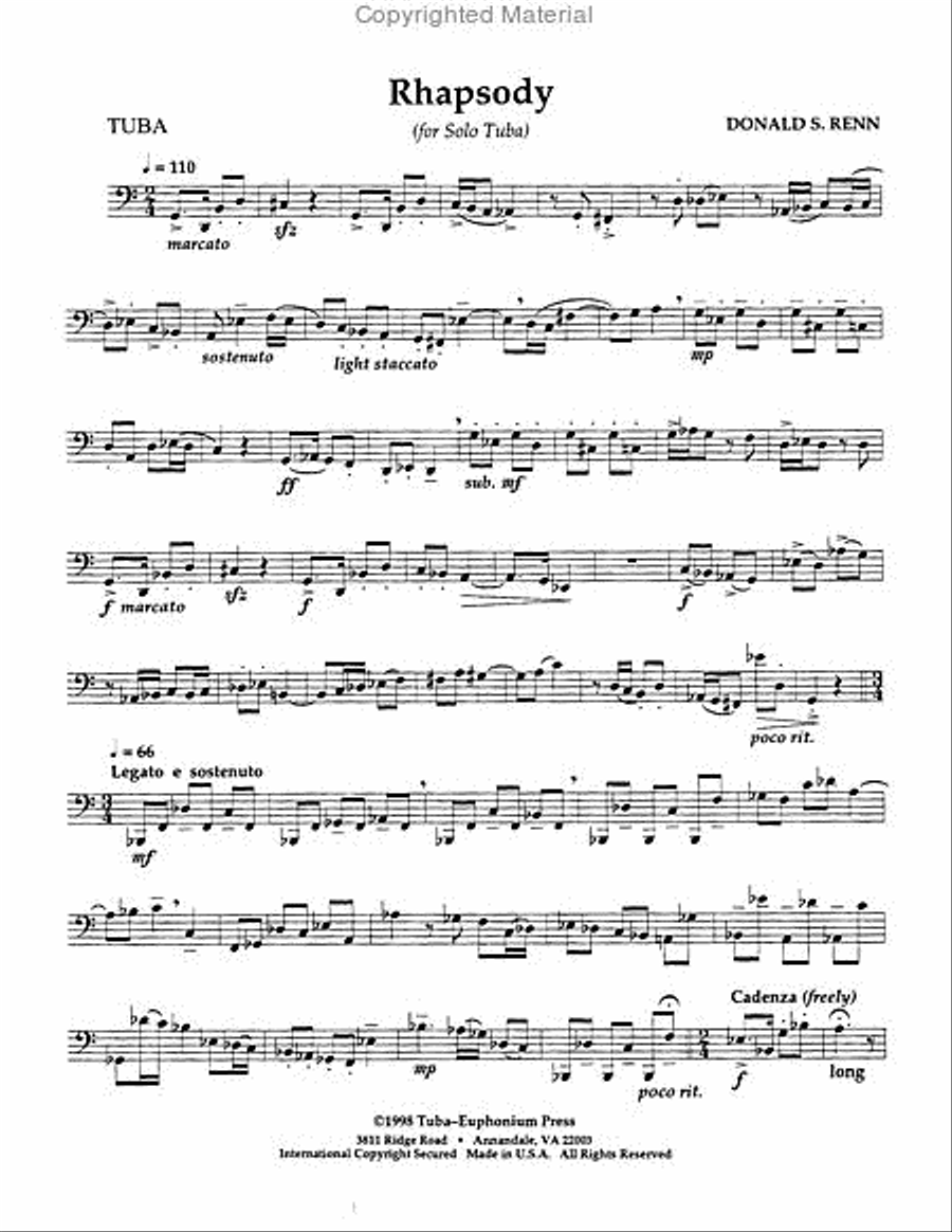 Rhapsody Tuba scores gallery preview page 2