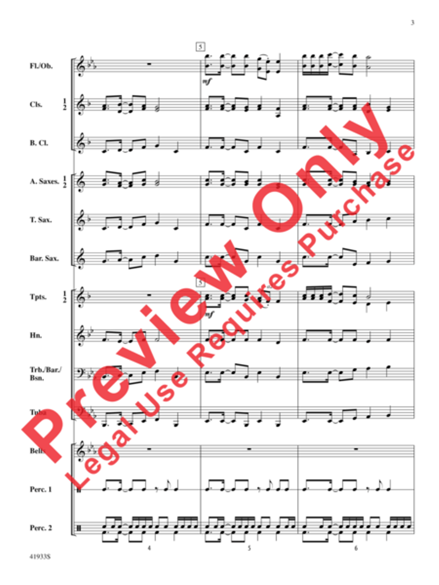 African Alleluia Concert Band scores gallery preview page 4