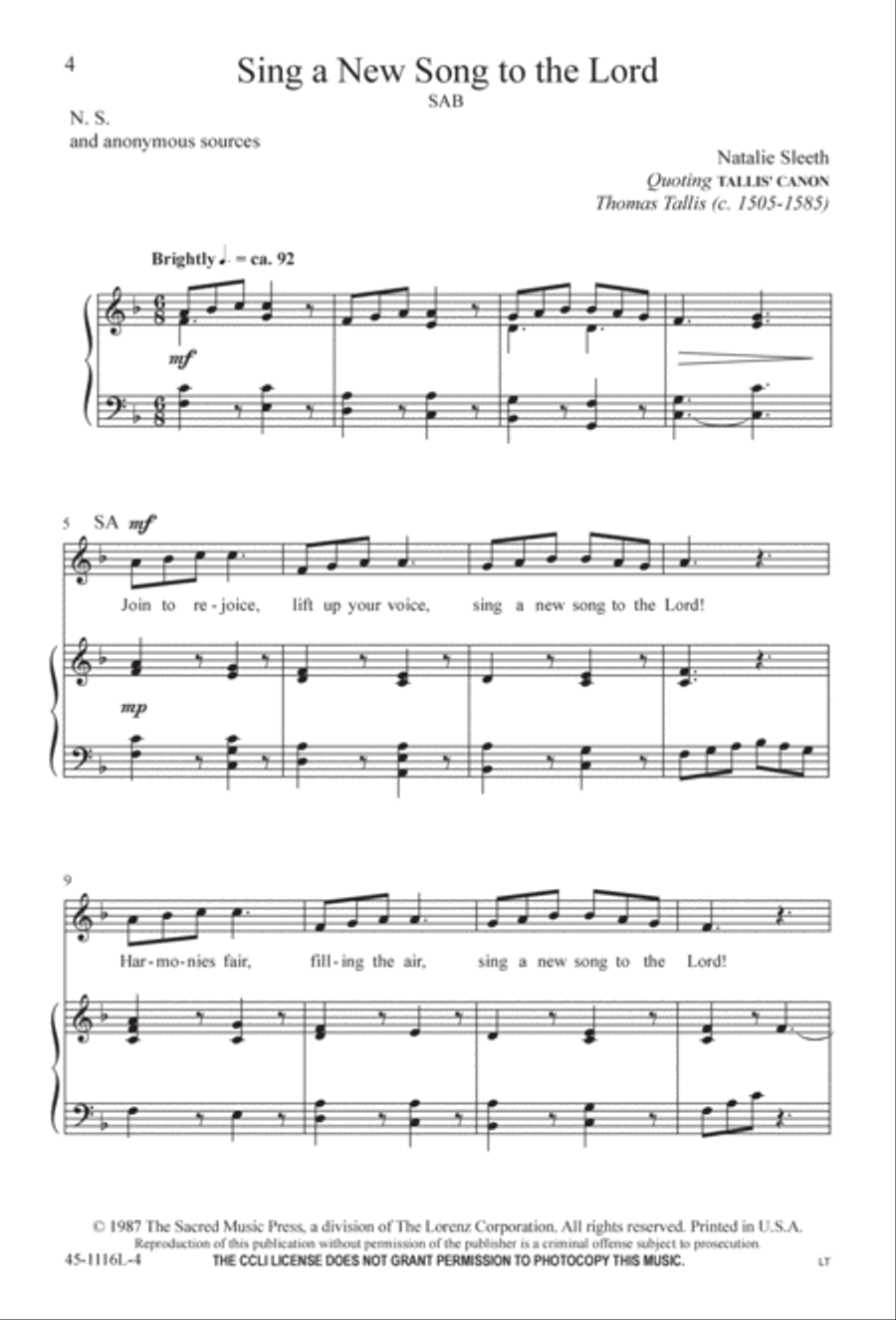 12 Anthems for about 12 Singers 3-Part scores gallery preview page 5