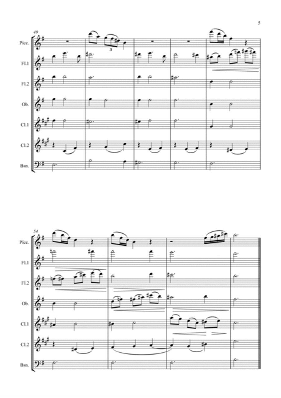 Wind Septet Woodwind Ensemble scores gallery preview page 5