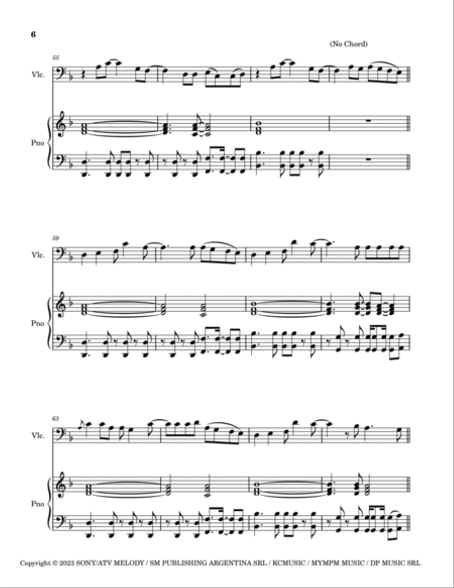 Shakira: Bzrp Music Sessions Vol. 53 Piano scores gallery preview page 6