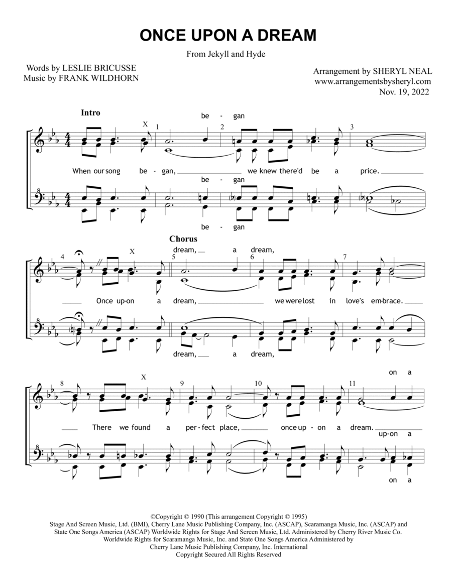Once Upon A Dream Once Upon A Dream SSAA scores gallery preview page 1