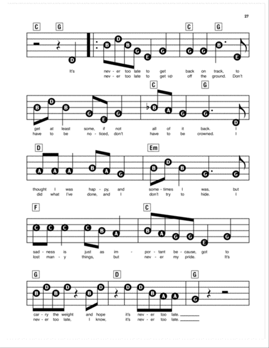 Never Too Late (from The Lion King 2019) Electronic Keyboard scores gallery preview page 2