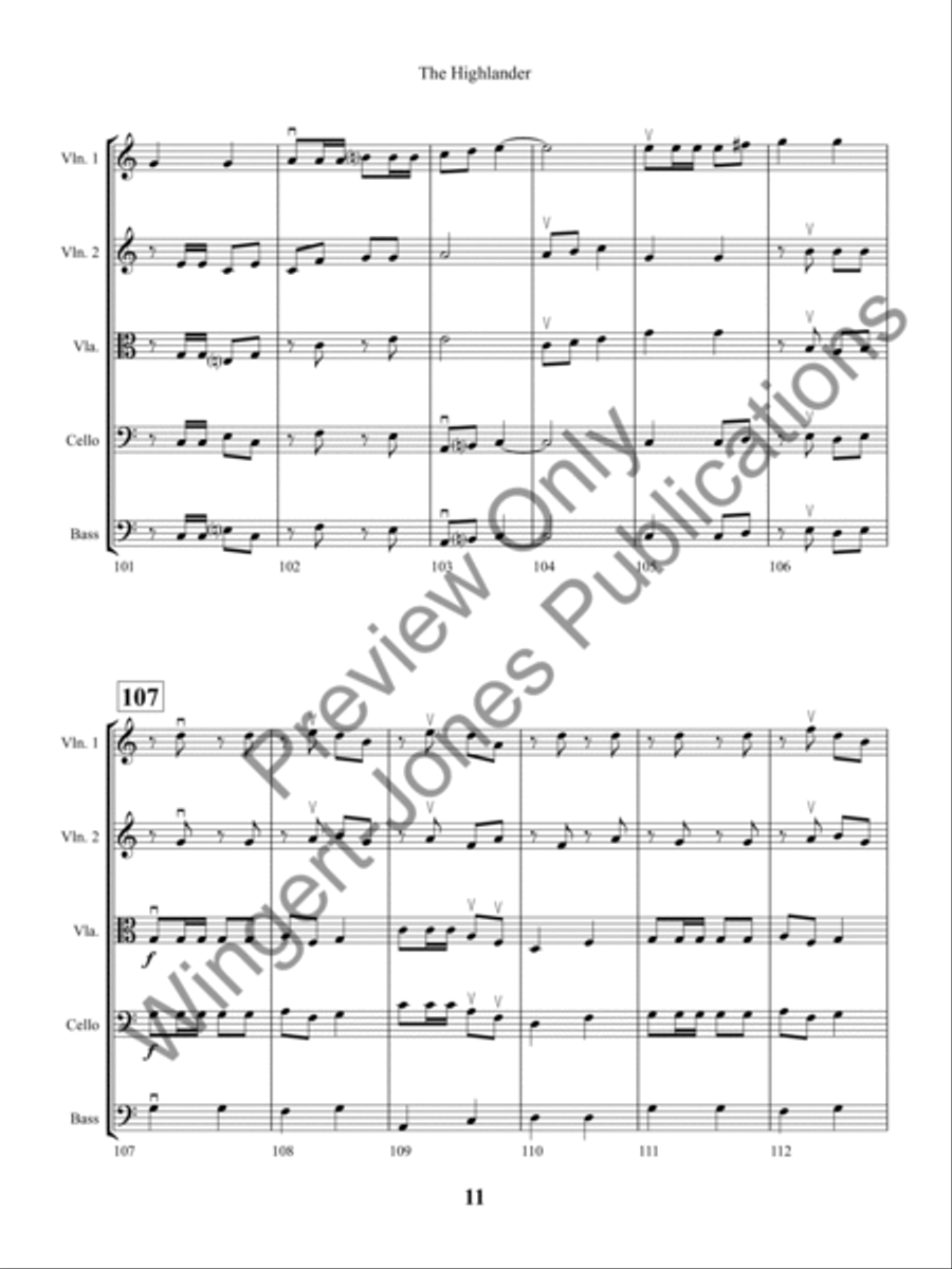 The Highlander (Score) String Orchestra scores gallery preview page 14