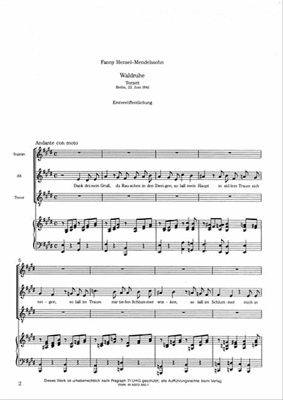 Waldruhe Waldruhe Choir scores gallery preview page 1