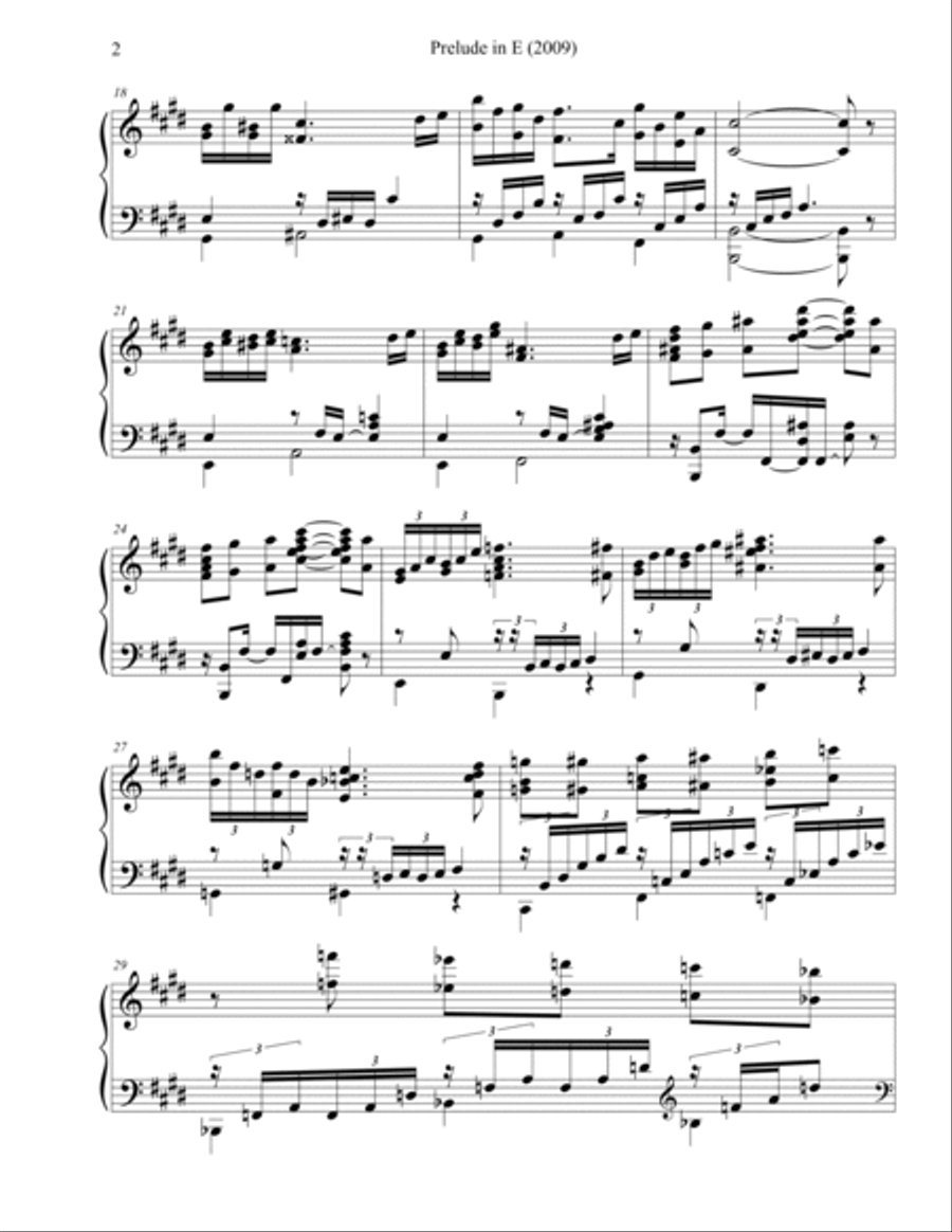 Prelude in E (2009) Piano Solo scores gallery preview page 2