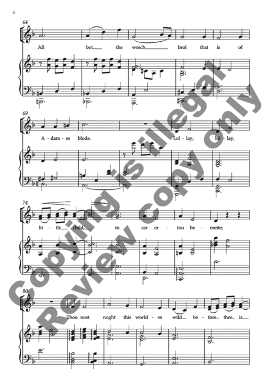 Sorrowful Lullaby (Choral Score) SA scores gallery preview page 7