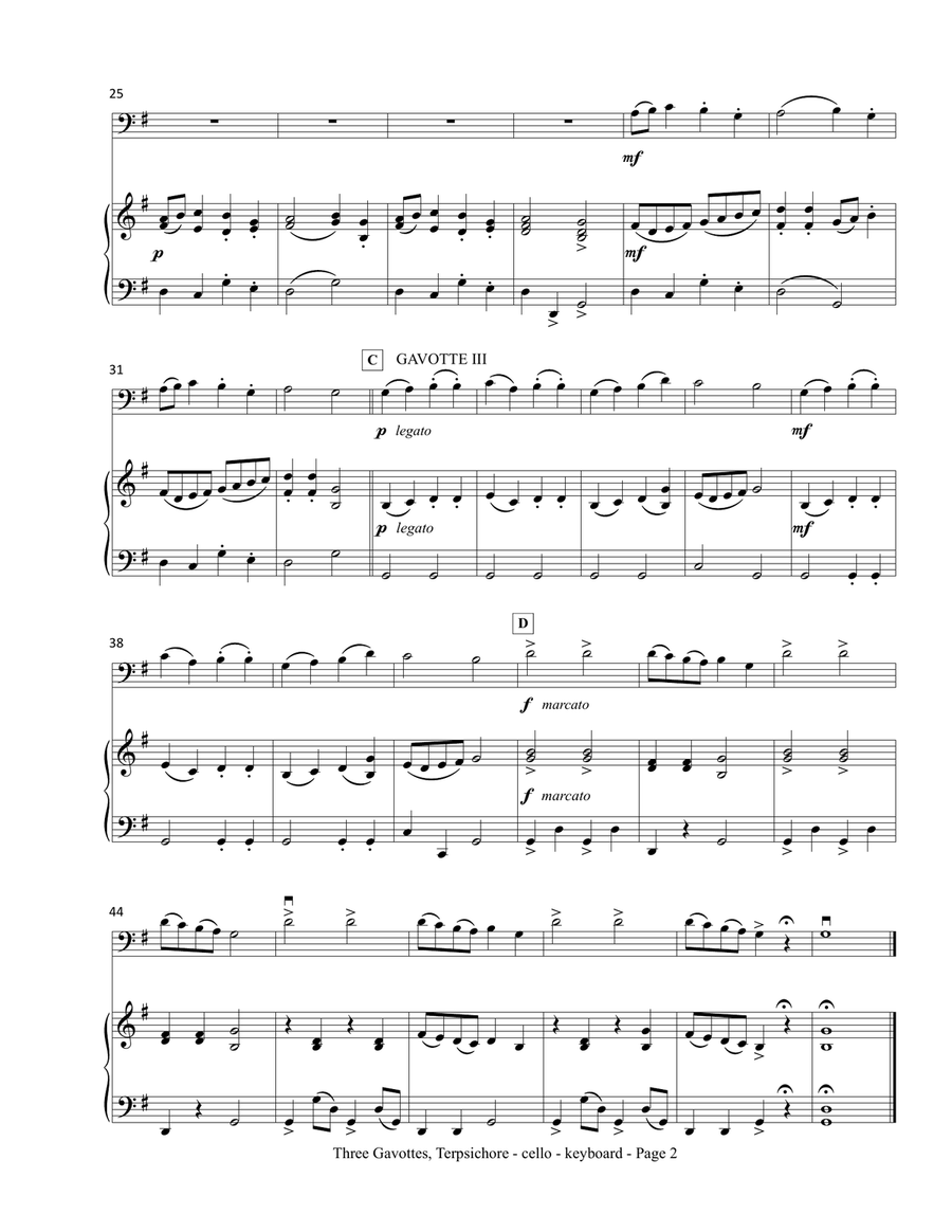 Renaissance Hits for Cello and Keyboard from Terpsichore (Praetorius) Piano scores gallery preview page 4