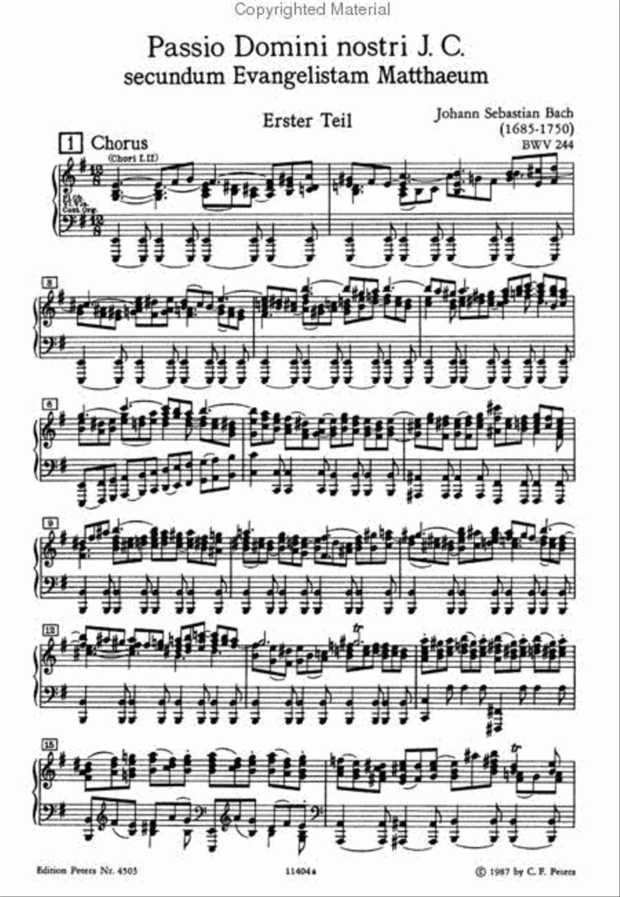 St. Matthew Passion 4-Part scores gallery preview page 5