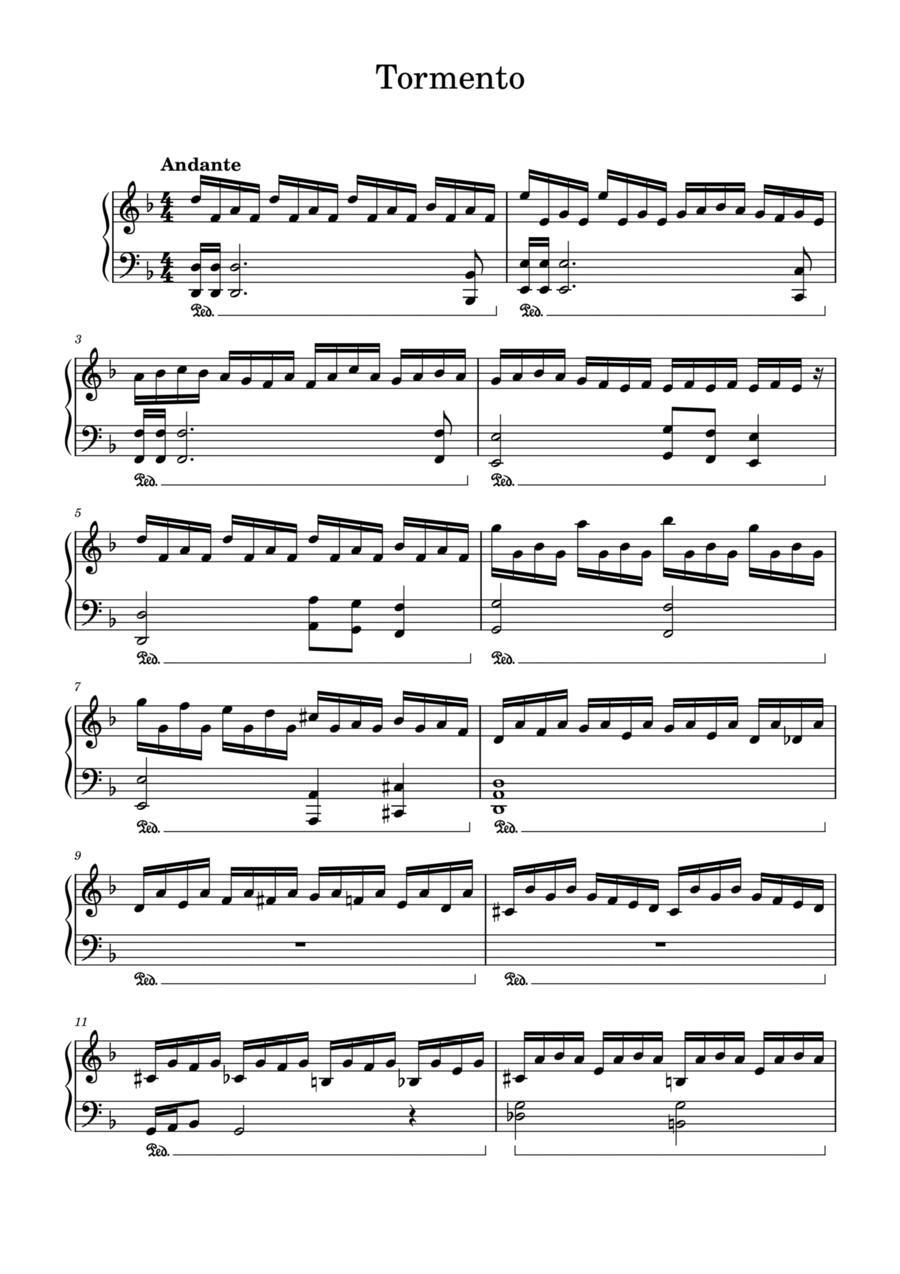 Torment Piano Solo scores gallery preview page 1