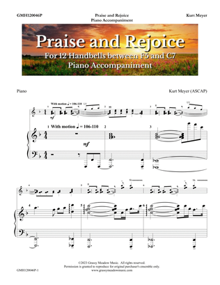 Book cover for Praise and Rejoice (piano accompaniment to 12 bell version)