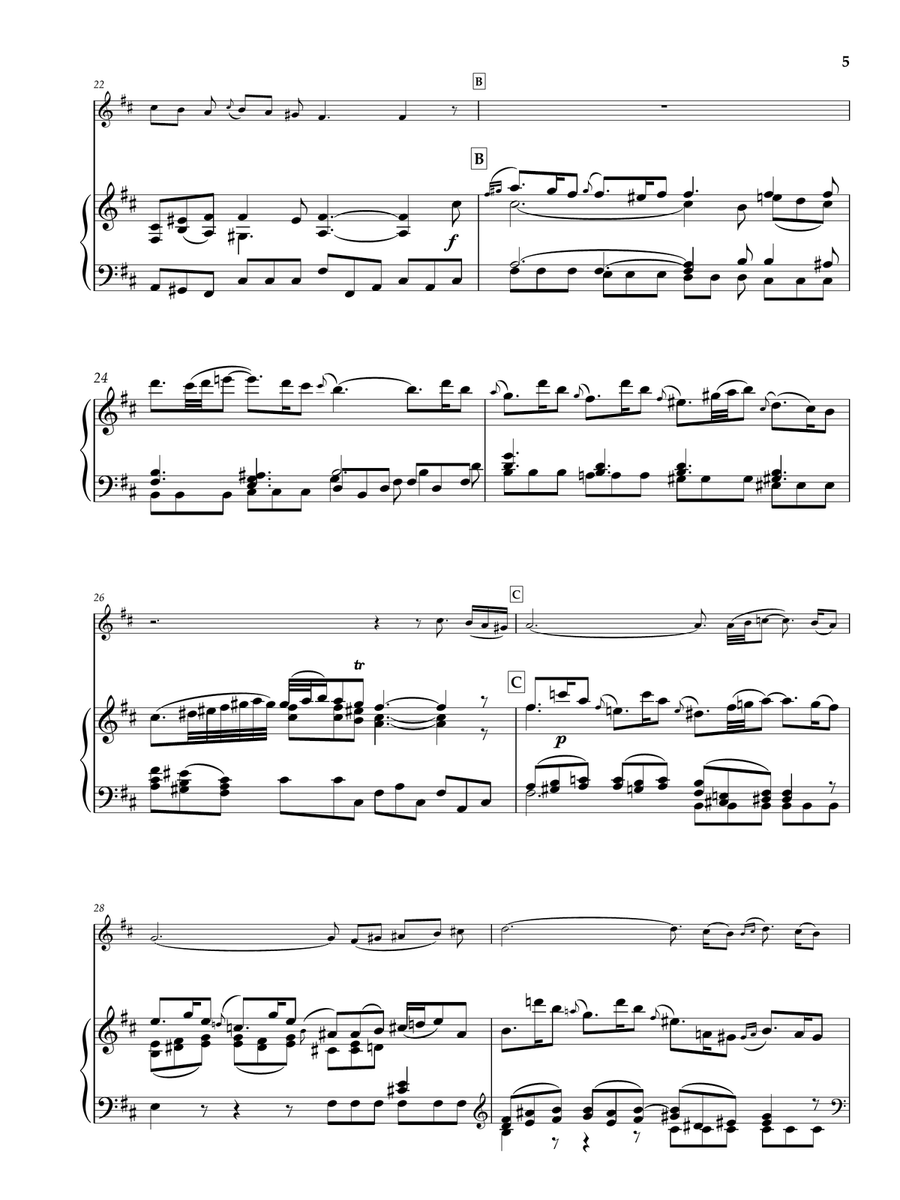 Bach: Erbarme dich mein Gott - Matthäuspassion - (for C instruments and Piano Accompaniment) Piano Accompaniment scores gallery preview page 6