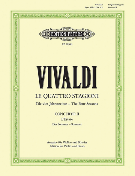 Violin Concerto in G minor Op. 8 No. 2 Summer (Edition for Violin and Piano)