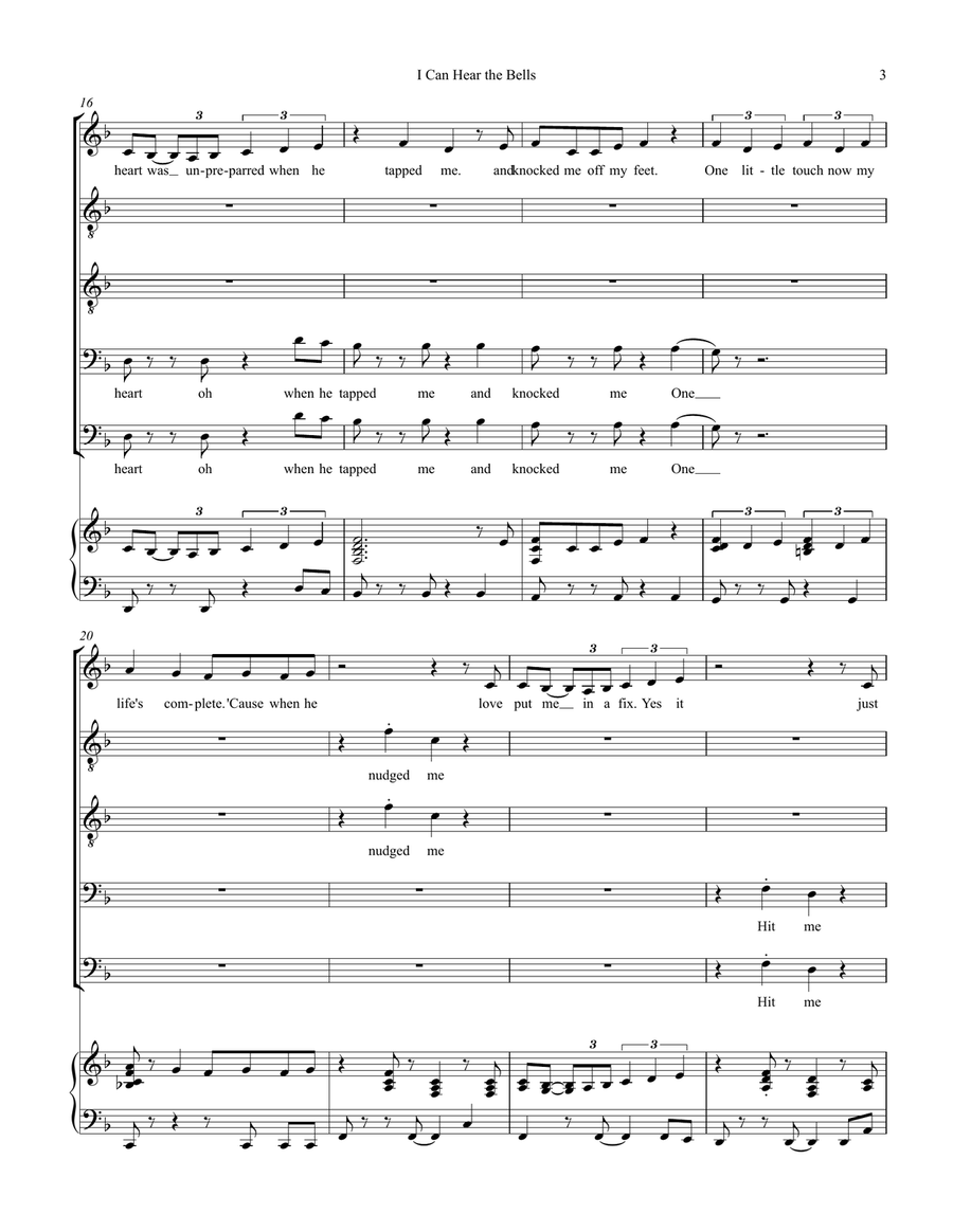 I Can Hear The Bells TTBB scores gallery preview page 3