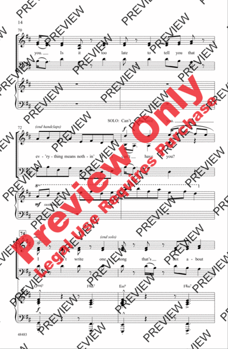 If I Can't Have You 3-Part scores gallery preview page 14