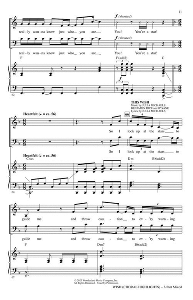 Wish (Choral Highlights) (Medley) by Audrey Snyder 3-Part - Sheet Music