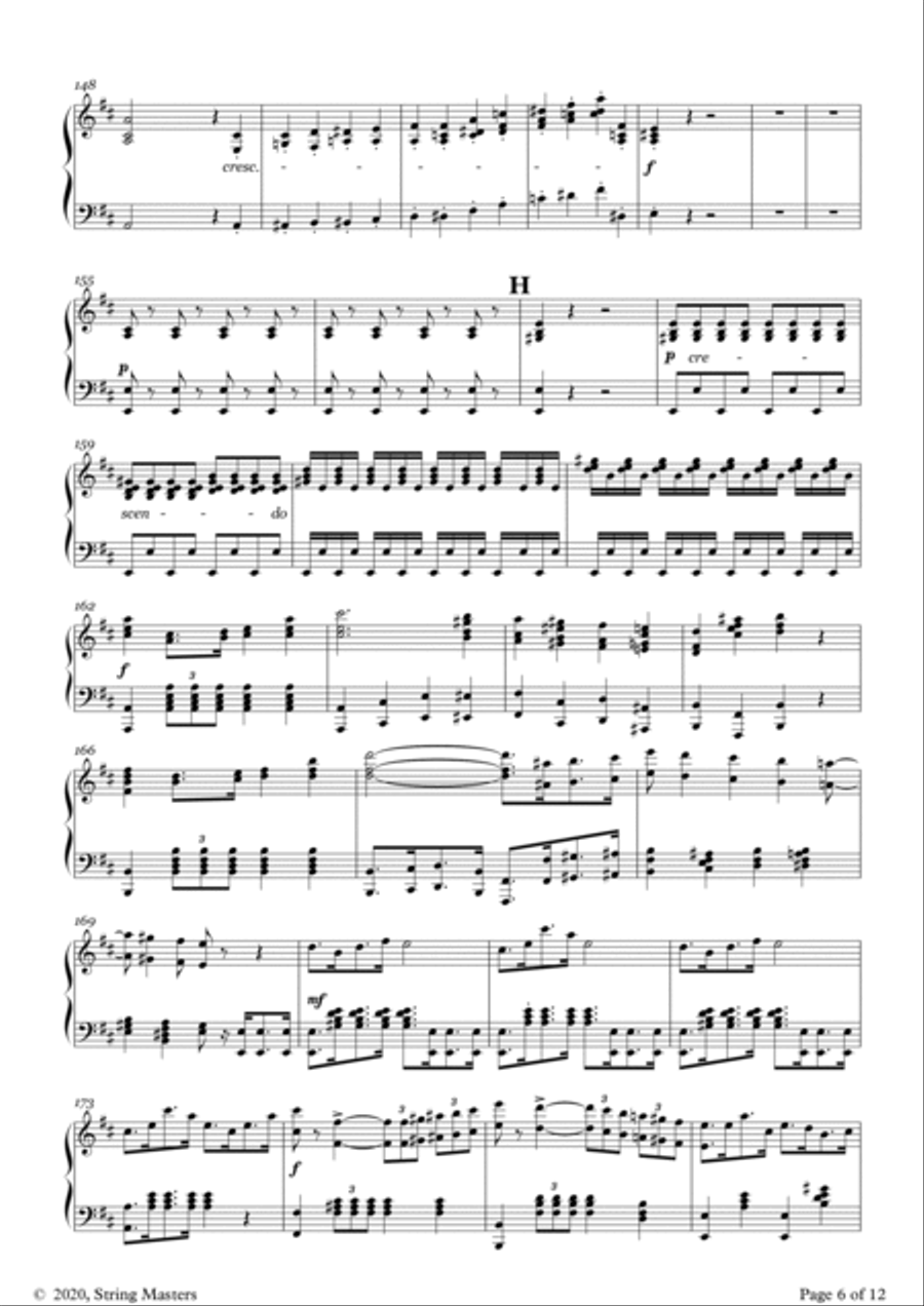 Concerto No 1, Op 16 Piano Accompaniment (de Beriot) Piano, Vocal, Guitar scores gallery preview page 6