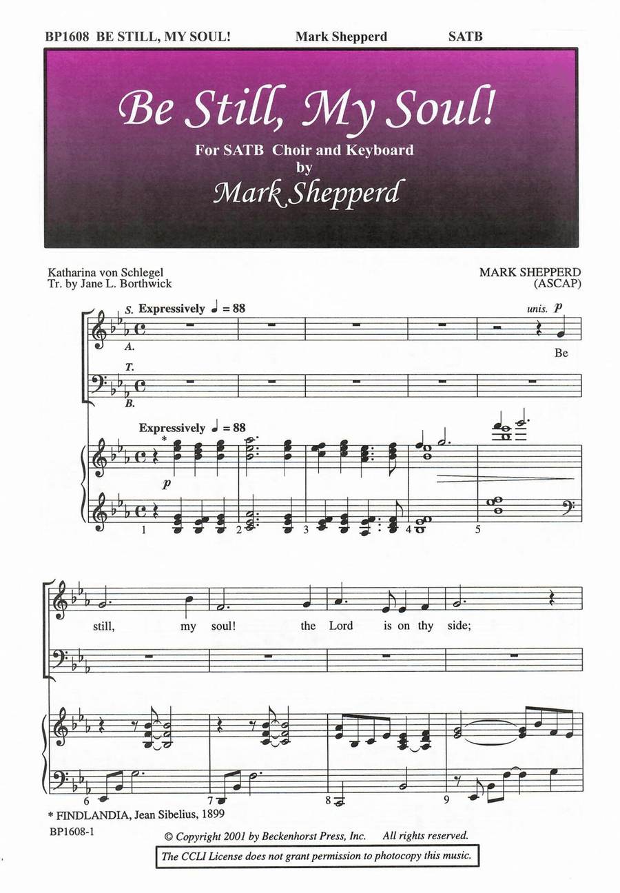 Be Still My Soul! 4-Part scores gallery preview page 1