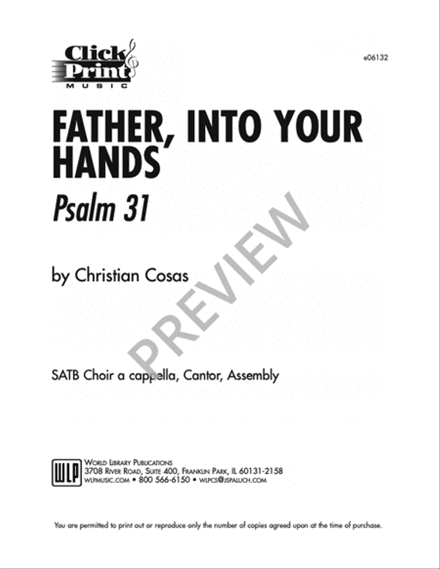 Father, into Your Hands 4-Part scores gallery preview page 2