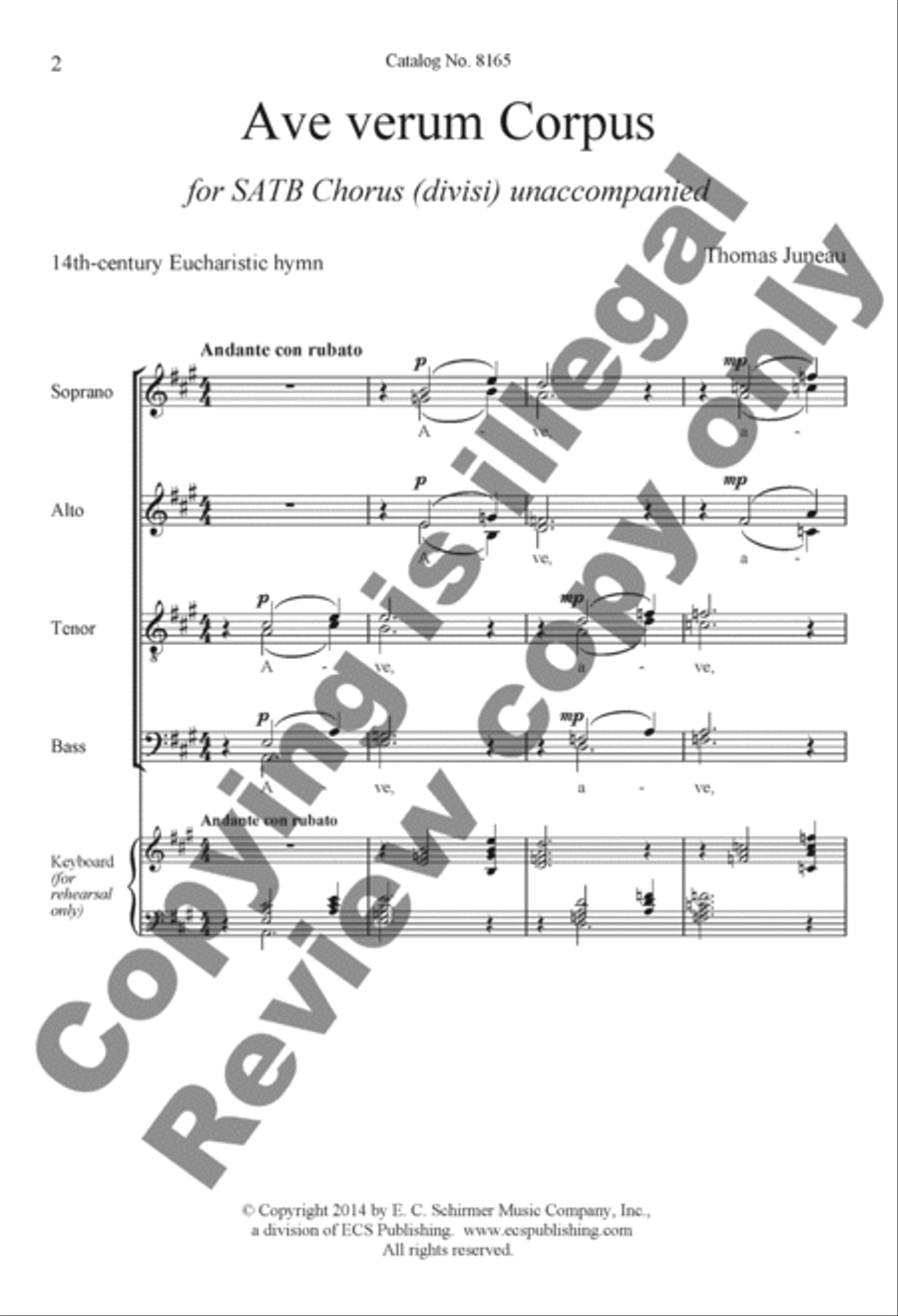 Ave verum Corpus Divisi scores gallery preview page 2