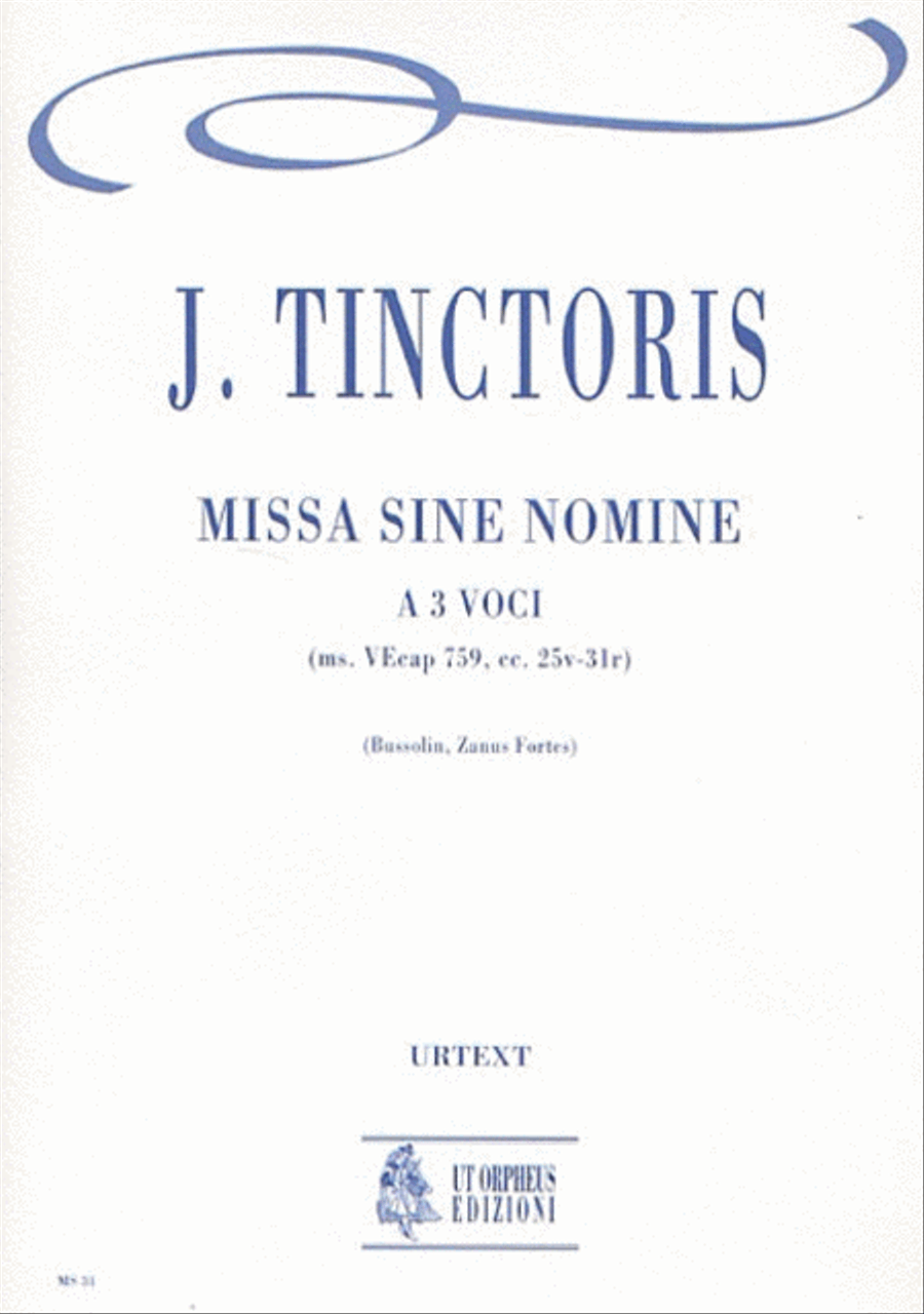 Missa sine nomine No. 2 for 3 Voices Choir - Sheet Music
