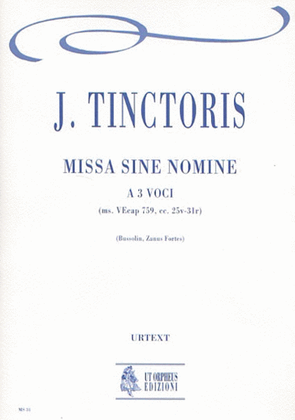 Book cover for Missa sine nomine No. 2 for 3 Voices
